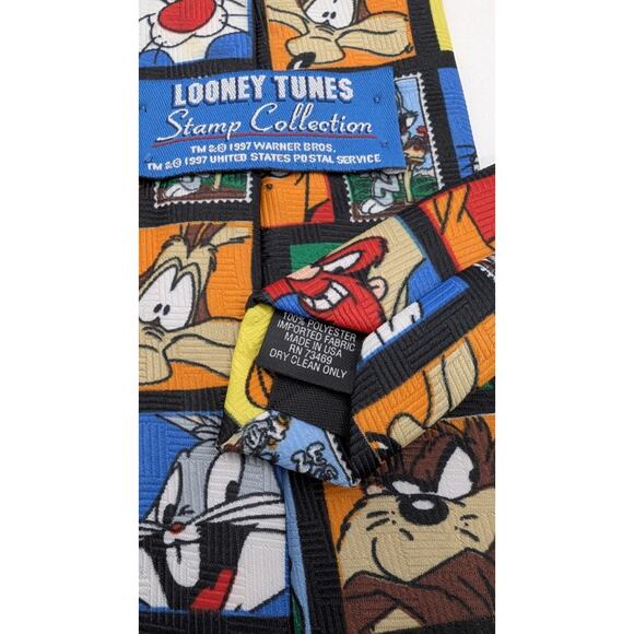 1997 Warner Bro. United States Postal Service Looney Tunes Stamp Collection Tie. - Picture 5 of 5